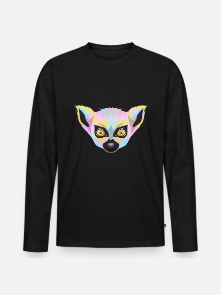 Lémurien - T-shirt manches longues Premium bio Homme - noir