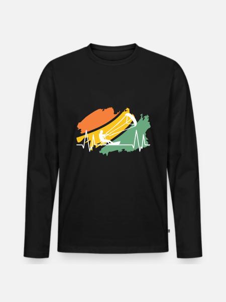 Kitesurfing - Men's Premium Organic Long Sleeve Shirt - black