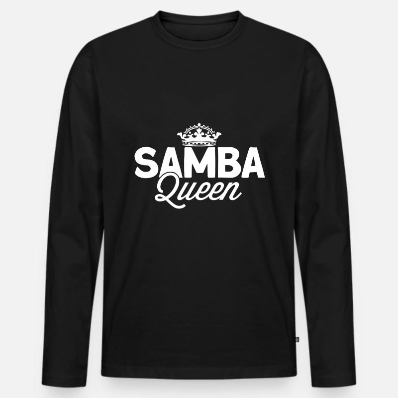 Samba - Männer Premium Bio Langarmshirt - Schwarz