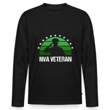 NVA Soldat GDR Veteran Gift - T-shirt manches longues Premium bio Homme - noir - Devant - Nico (187cm)