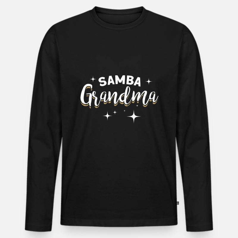 Samba - Männer Premium Bio Langarmshirt - Schwarz