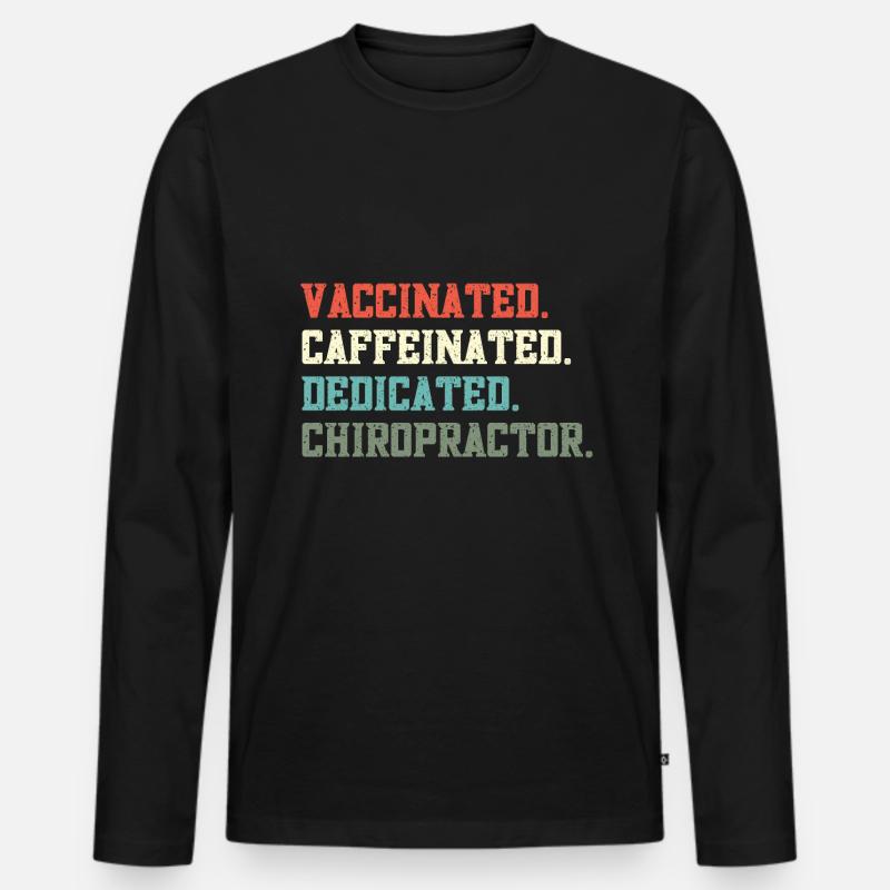 Chiropraktiker - Männer Premium Bio Langarmshirt - Schwarz