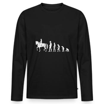 Dressage Dressage Dressage Rider Evolution - Men's Premium Organic Long Sleeve Shirt - black - Front - Nico (187cm)