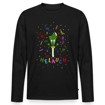 Lauch Helauch - Männer Premium Bio Langarmshirt - Schwarz - Vorne - Nico (187cm)