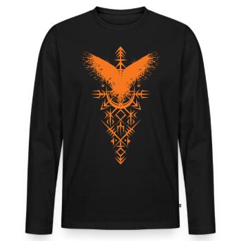 Viking Berserker - Männer Premium Bio Langarmshirt - Schwarz - Vorne - Nico (187cm)
