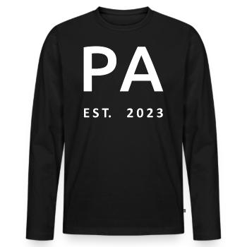 PA Est. 2023 Graduate Physician Assistant Geschenk - Männer Premium Bio Langarmshirt - Schwarz - Vorne - Nico (187cm)