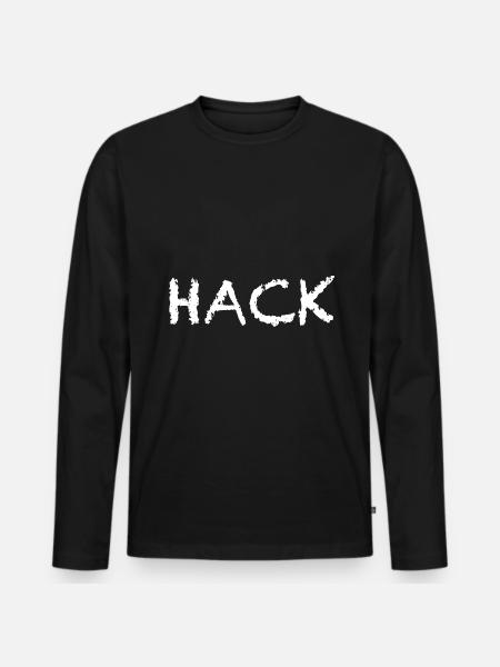 Hack Fleischer Fasching Verkleidung Geschenk - Männer Premium Bio Langarmshirt - Schwarz