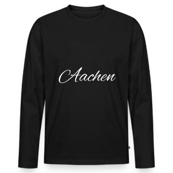 Aix-la-Chapelle, Allemagne, Cathédrale d’Aix-la-Chapelle Allemagne - T-shirt manches longues Premium bio Homme - noir - Devant - Nico (187cm)