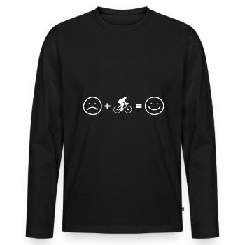 Cycling Cycling Cyclists Cycling - Men's Premium Organic Long Sleeve Shirt - black - Front - Nico (187cm)