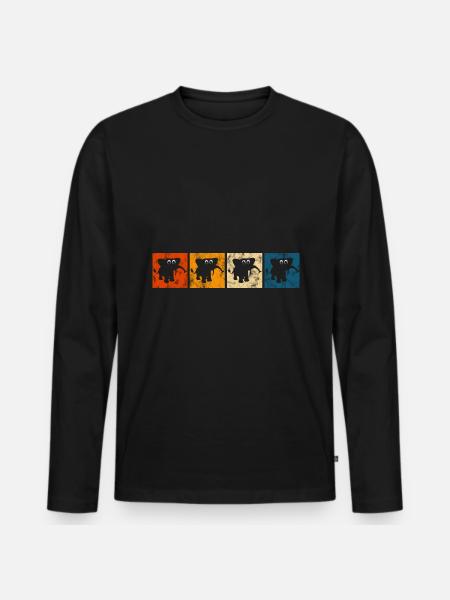 Elephant elephant for children - Men's Premium Organic Long Sleeve Shirt - black