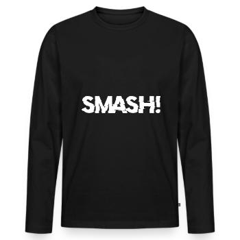 Cadeau Youth Word Smash - T-shirt manches longues Premium bio Homme - noir - Devant - Nico (187cm)