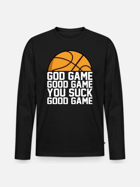 Gud spil godt spil du suger godt spil siger - Premium økologisk langærmet T-shirt til mænd - sort