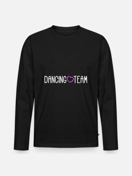 Dancing Team - Men's Premium Organic Long Sleeve Shirt - black
