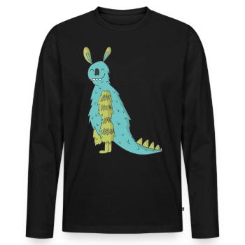 monster - Men's Premium Organic Long Sleeve Shirt - black - Front - Nico (187cm)
