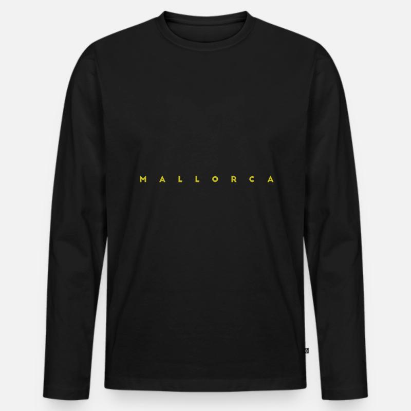 Mallorca Spruch Urlaub Geschenk - Männer Premium Bio Langarmshirt - Schwarz