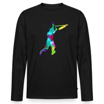 Cascadeur PopArt - T-shirt manches longues Premium bio Homme - noir - Devant - Nico (187cm)