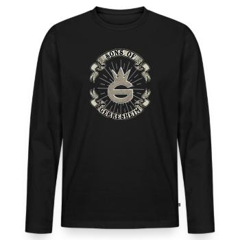 Sons of Gerresheim - Männer Premium Bio Langarmshirt - Schwarz - Vorne - Nico (187cm)