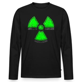 Radioactivity - Men's Premium Organic Long Sleeve Shirt - black - Front - Nico (187cm)