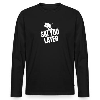 Ski You Later - Männer Premium Bio Langarmshirt - Schwarz - Vorne - Nico (187cm)