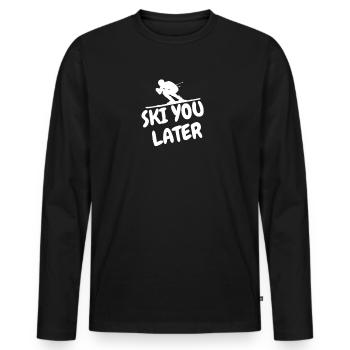 Ski You Later - Männer Premium Bio Langarmshirt - Schwarz - Vorne - Nico (187cm)