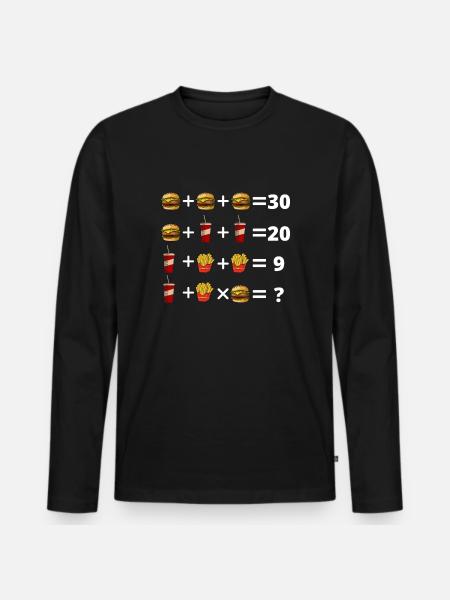 Conception de puzzle drôle - T-shirt manches longues Premium bio Homme - noir