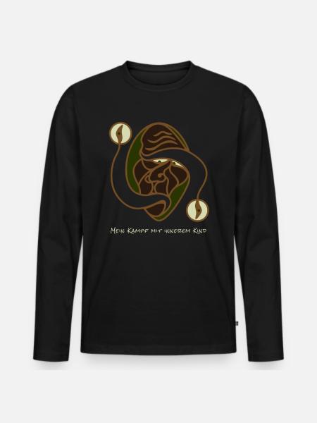 Kampf Mit Innerem Kind - Männer Premium Bio Langarmshirt - Schwarz