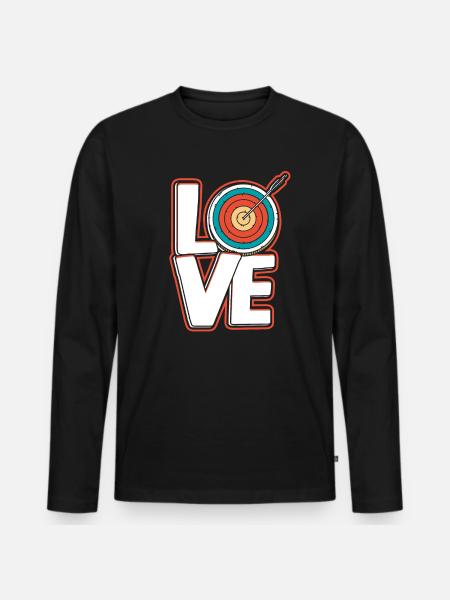 Archer Archery Archery Gift - Men's Premium Organic Long Sleeve Shirt - black