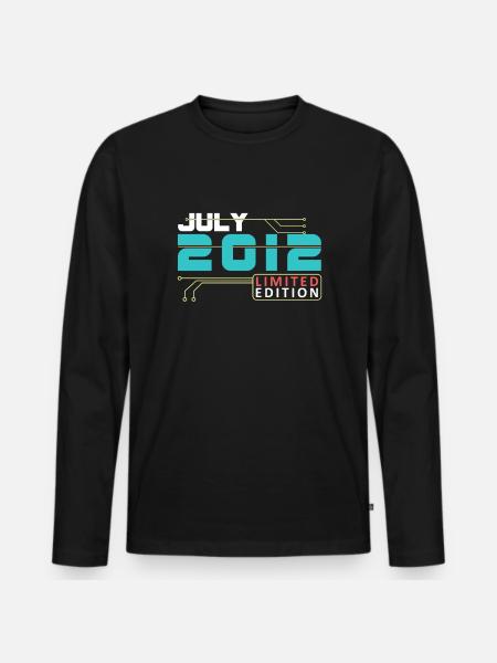 July 2012 - Birthday in July - Men's Premium Organic Long Sleeve Shirt - black
