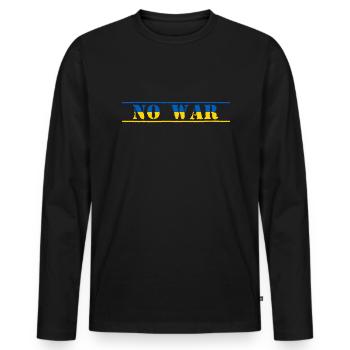 Pas de guerre - Pas de guerre - Pour la paix - T-shirt manches longues Premium bio Homme - noir - Devant - Nico (187cm)