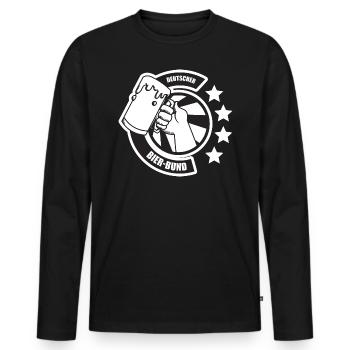 Bund de bière allemande - T-shirt manches longues Premium bio Homme - noir - Devant - Nico (187cm)