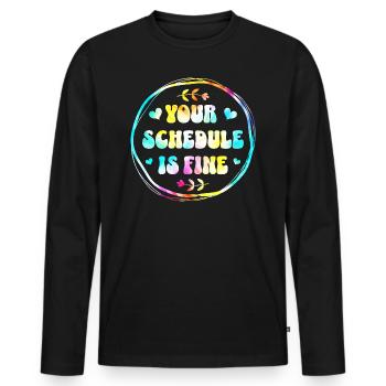 Conseil Scolaire Tie Dye Conseiller Scolaire - T-shirt manches longues Premium bio Homme - noir - Devant - Nico (187cm)