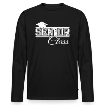 Senior 2023 Class Graduated Graduation Party - Men's Premium Organic Long Sleeve Shirt - black - Front - Nico (187cm)