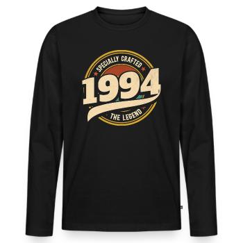 Année 1994 La Légende 30 Ans Anniversaire - T-shirt manches longues Premium bio Homme - noir - Devant - Nico (187cm)