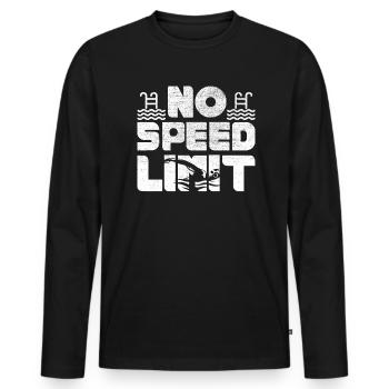 Conception de plongée pour nageurs et plongeurs - T-shirt manches longues Premium bio Homme - noir - Devant - Nico (187cm)