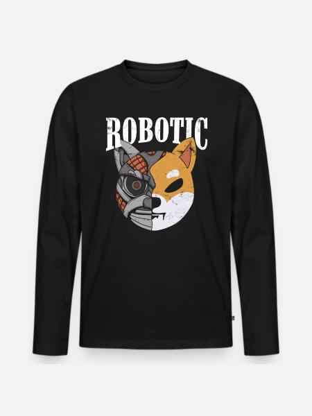 Roboterdesign Für Roboteringenieur Oder Fans - Männer Premium Bio Langarmshirt - Schwarz
