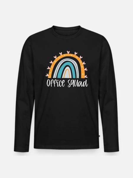 Office Squad Design Für Verwaltungsassistenten - Männer Premium Bio Langarmshirt - Schwarz