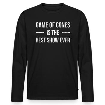 Game of Cones est le meilleur spectacle de tous les temps pour - T-shirt manches longues Premium bio Homme - noir - Devant - Nico (187cm)