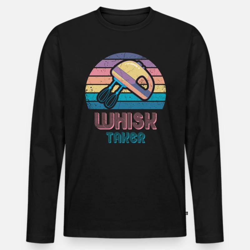 Schneebesenträger Für Bäcker Oder Backfans - Männer Premium Bio Langarmshirt - Schwarz