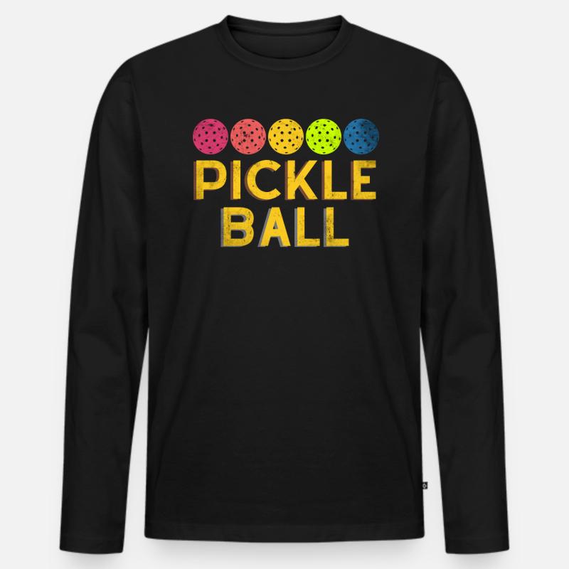 Pickleball-design Für Pickleball-spieler Oder - Männer Premium Bio Langarmshirt - Schwarz