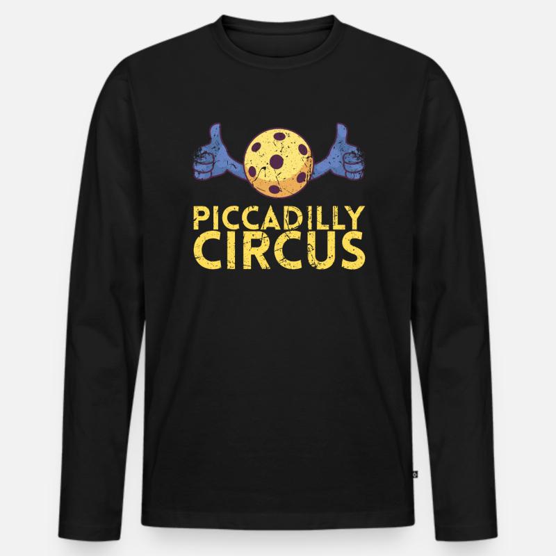 Piccadilly Circus Für Pickleball-spieler Oder - Männer Premium Bio Langarmshirt - Schwarz