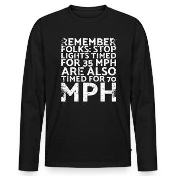 Rappelez-vous que les feux de circulation des gens sur 35 - T-shirt manches longues Premium bio Homme - noir - Devant - Nico (187cm)