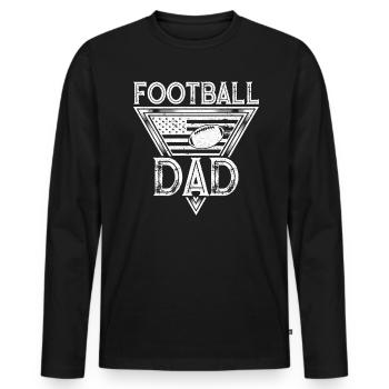 Football-vati-design Pour - T-shirt manches longues Premium bio Homme - noir - Devant - Nico (187cm)