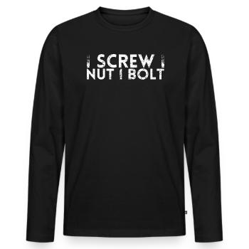 Je vis, je vis, je vis le design - T-shirt manches longues Premium bio Homme - noir - Devant - Nico (187cm)