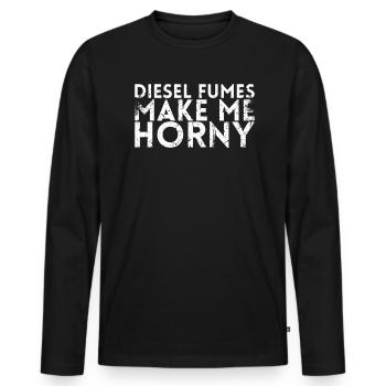 Diesel vapors make me awesome design for - Men's Premium Organic Long Sleeve Shirt - black - Front - Nico (187cm)