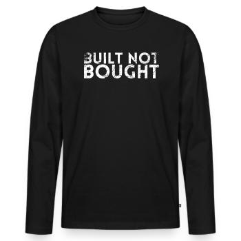Built, not purchased design for mechanics - Men's Premium Organic Long Sleeve Shirt - black - Front - Nico (187cm)
