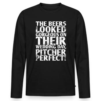 Die Biere Sahen Auf Ihrem Bräutigam Für Die Braut - Männer Premium Bio Langarmshirt - Schwarz - Vorne - Nico (187cm)