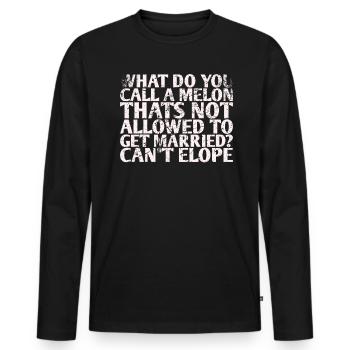 Comment appelez-vous un melon qui n’est pas autorisé? - T-shirt manches longues Premium bio Homme - noir - Devant - Nico (187cm)