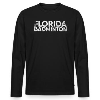 Badminton de Floride pour les joueurs de badminton ou - T-shirt manches longues Premium bio Homme - noir - Devant - Nico (187cm)