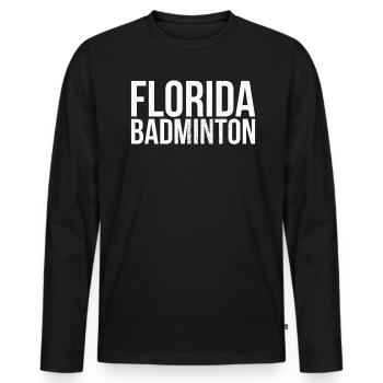 Badminton de Floride pour les joueurs de badminton ou - T-shirt manches longues Premium bio Homme - noir - Devant - Nico (187cm)