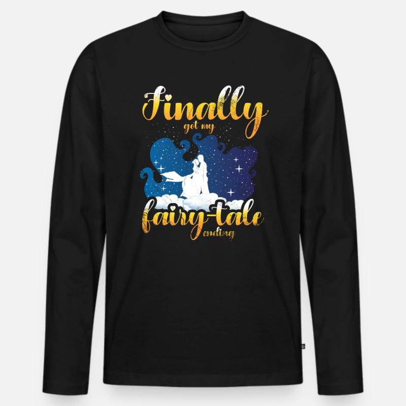 Endlich Mein Märchen-ende-ehe-design - Männer Premium Bio Langarmshirt - Schwarz